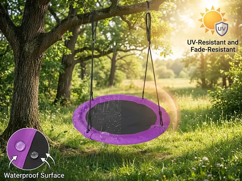 Waterproof and UV-resistant saucer swing