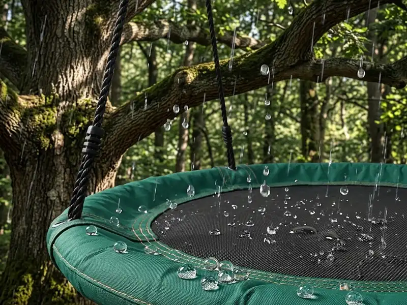Waterproof saucer swing
