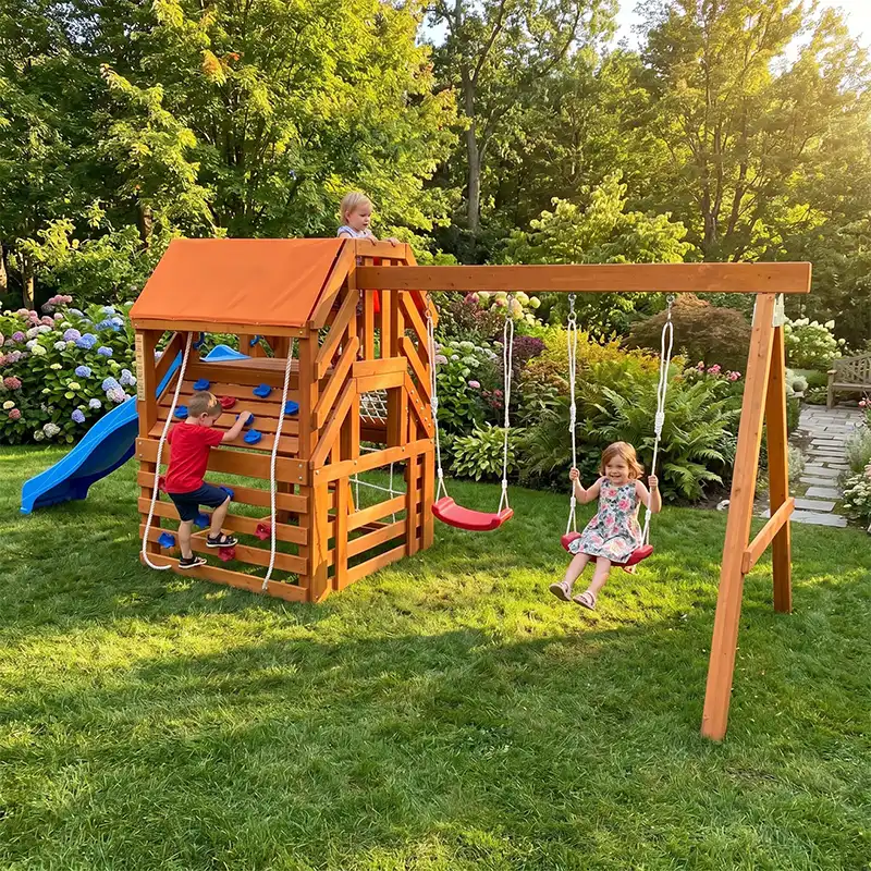 Wood Swing Set Slide